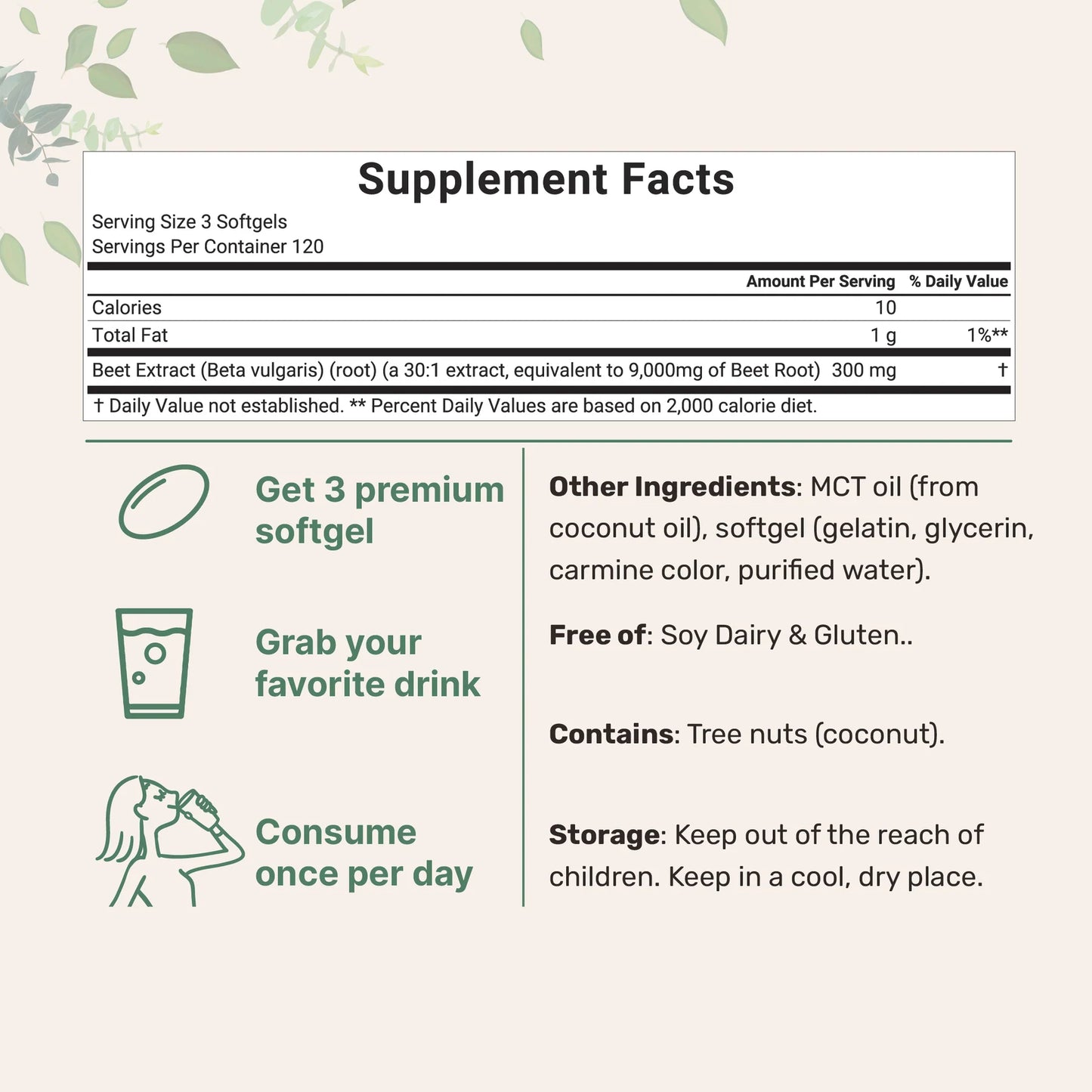 Beet Root 9,000mg Equivalent with MCT Oil